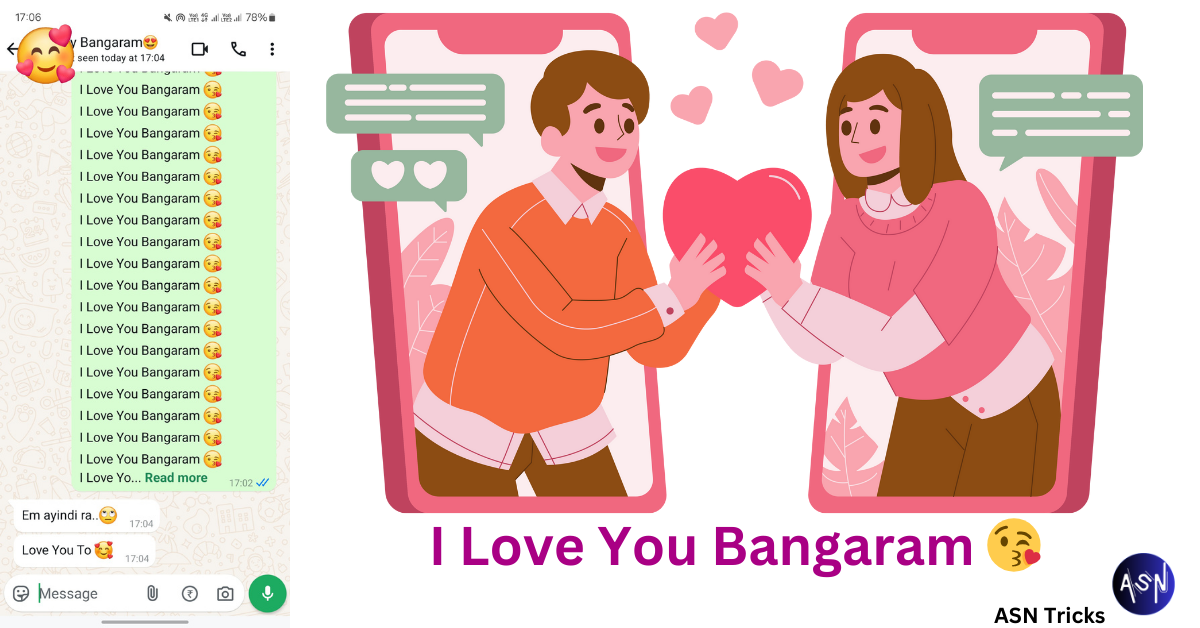 I Love You Bangaram 1000 Times Copy Paste